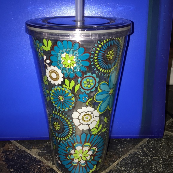 Dining Flower Power Design Double Walled Drinking Cup Poshmark